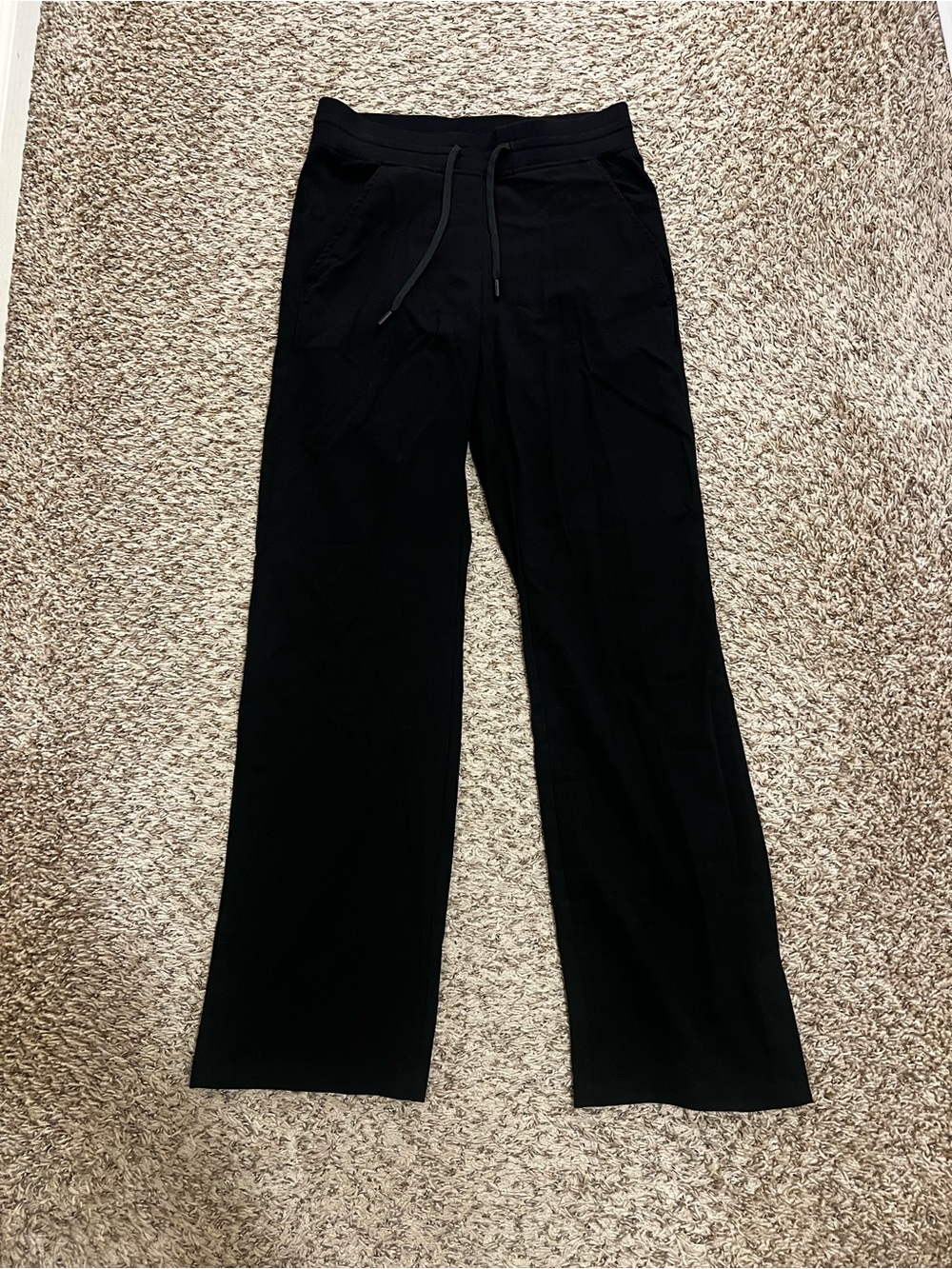 Black fitted scrub pants